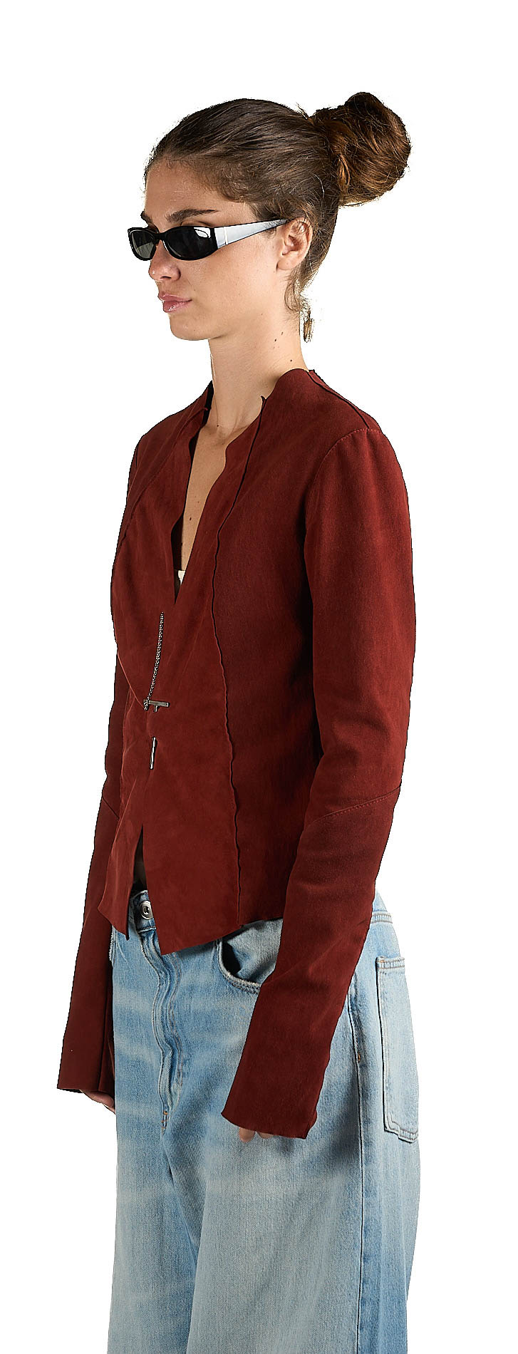 DANIELE BASTA LEATHER AND SILVER JACKET
